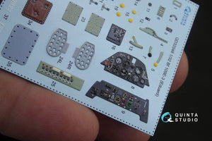 Quinta Studio QD32048 Bf 109E-3 3D-Printed &amp;amp; colored Interior on decal paper (for Eduard kit) 1/32 – Bild 4