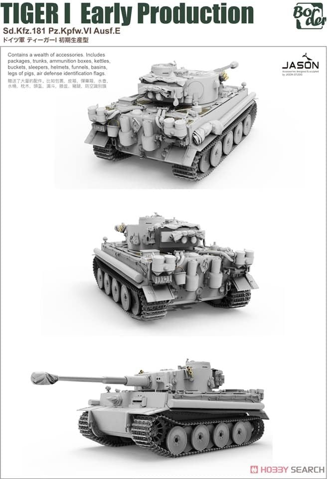Border Model BT-010 Tiger I Early Production Sd.Kfz.181 Pz.Kpfw.VI Ausf.E 1/35 – obrázek 2