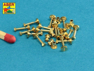 Aber 16110 Turned imitation of Hexagonal bolts &amp;amp;amp;amp;amp;amp; nuts 1.6 x 4.0 mm x 15 pcs. And 1.6mm nuts x 10 pcs. (1/16) – immagine 6