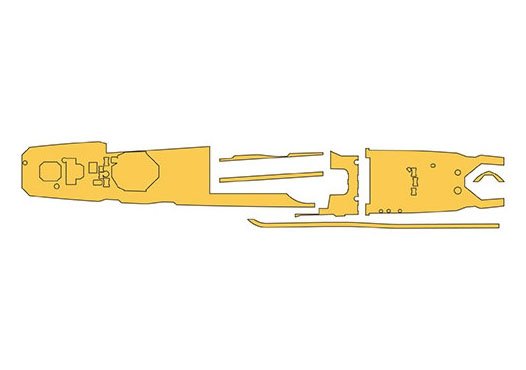 Hasegawa QG70 (72170) Linoleum Masking Sheet for Yugumo Class 1/700
