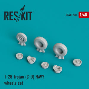 RESKIT RS48-0208 T-28 Trojan (CD) NAVY wheels set 1/48