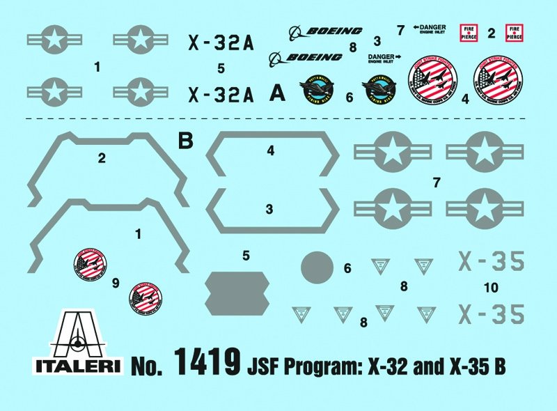 Italeri 1419 JSF Program X-32A and X-35B 1/72 – imagen 3