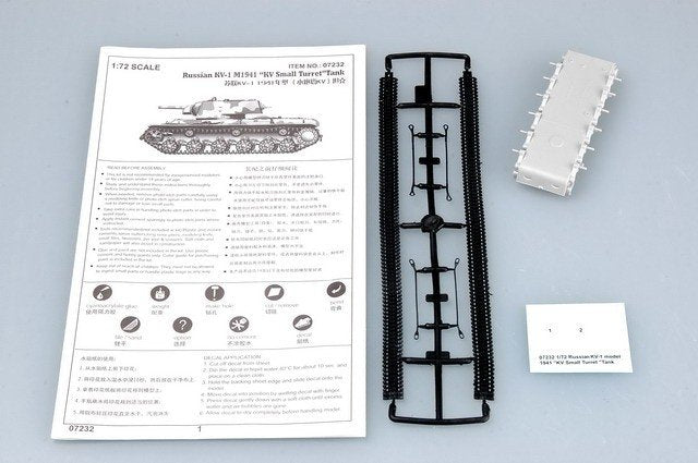 Trumpeter 07232 Russia KV-1 M1941 &amp;quot;KV Small Turret&amp;quot;TANK 1/72 – obrázek 3