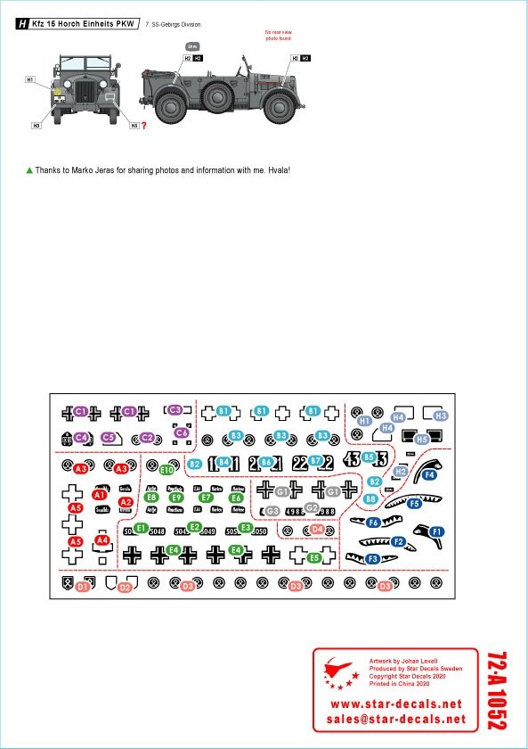 Star Decals 72-A1052 Balkan WW2 #2. 1/72 – Bild 2