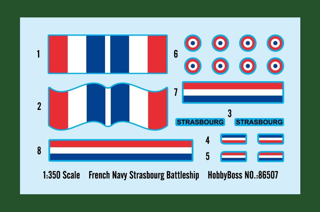 Hobby Boss 86507 French Navy Strasbourg Battleship 1/350 – image 3