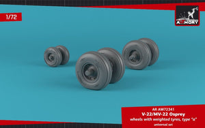 Armory Models AW72341 V-22/MV-22 Osprey wheels w/ weighted tires type “a” 1/72 – Bild 2