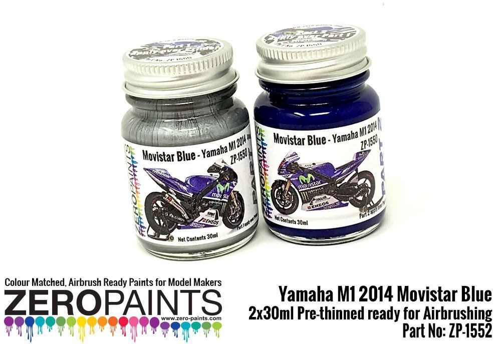 Zero Paints ZP-1552 Yamaha M1 2014 Movistar Blue Paint Set 2x30ml – obrázek 2