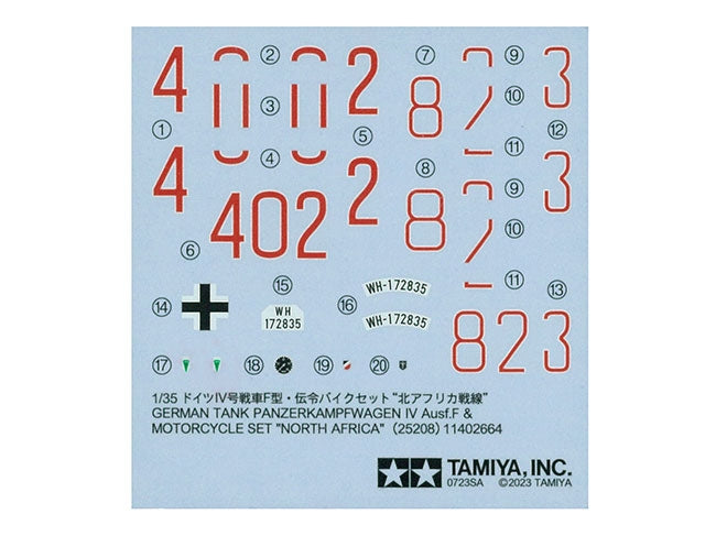 Tamiya 25208 Panzerkampfwagen IV Ausf F. &amp;amp; Motorcycle North Africa 1/35 – Bild 10