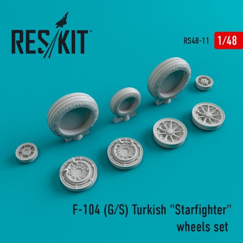 RESKIT RS48-0011 F-104 (G/S) Jeu de roues « Starfighter » turc 1/48