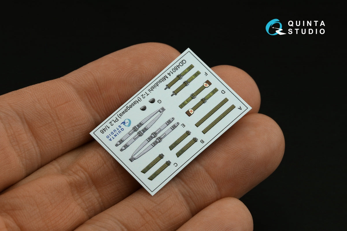 Quinta Studio QD48014 Mitsubishi T-2 3D-Printed colored Interior on decal paper (Hasegawa) 1/48 – image 6