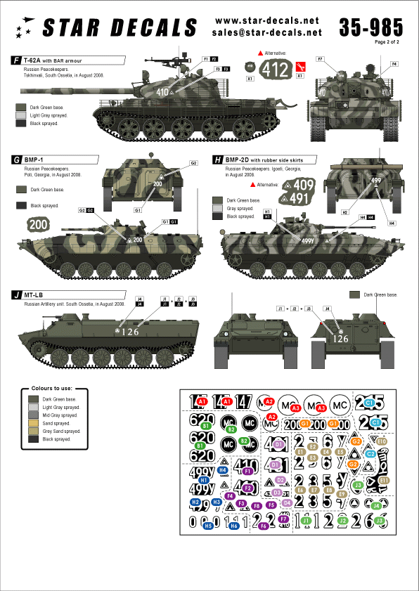 Star Decals 35-985 South Ossetia War 2008 1 1/35 – Bild 2