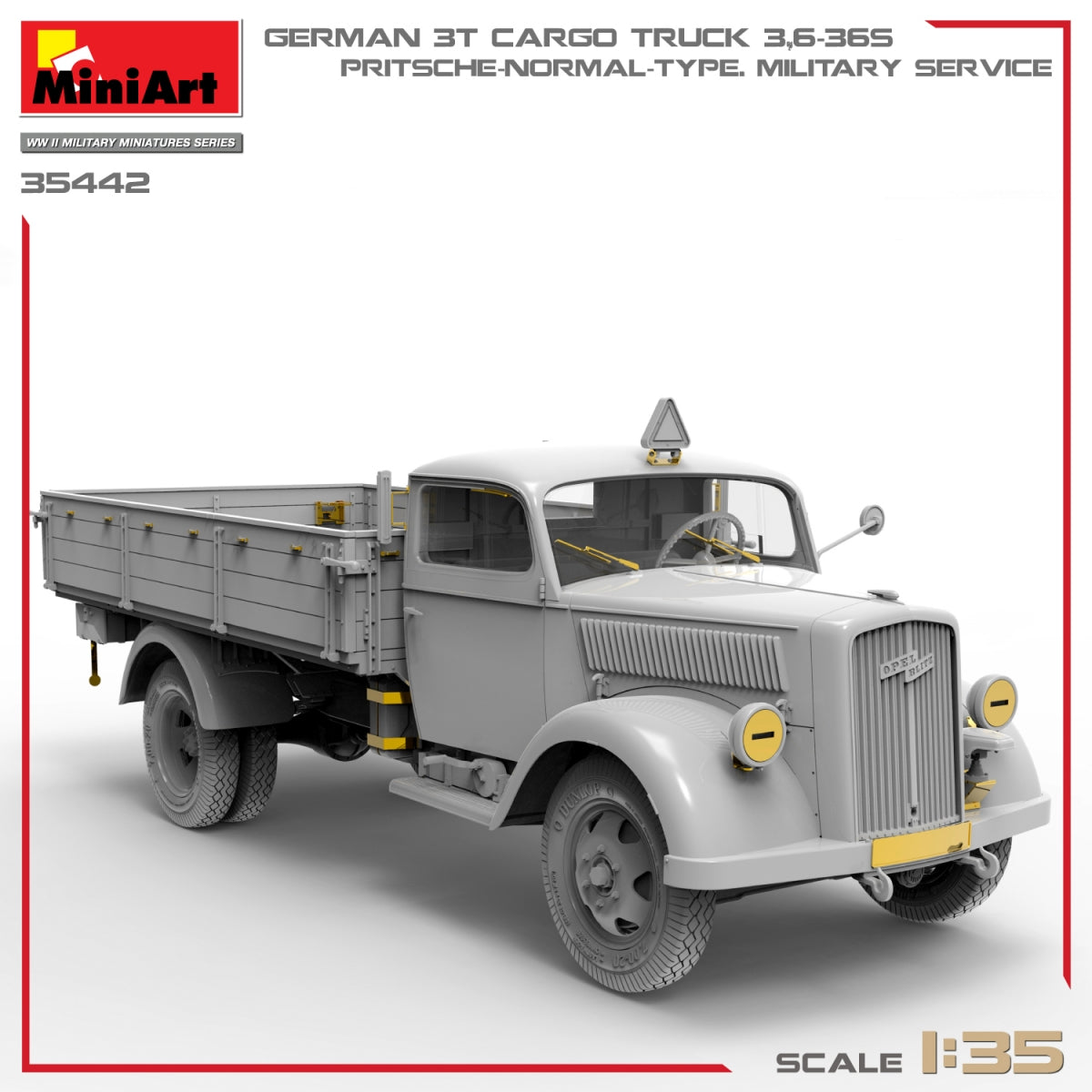 Miniart 35442 GERMAN 3T CARGO TRUCK 3.6-36S. PRITSCHE-NORMAL-TYPE. MILITARY SERVICE 1/35 – imagen 12