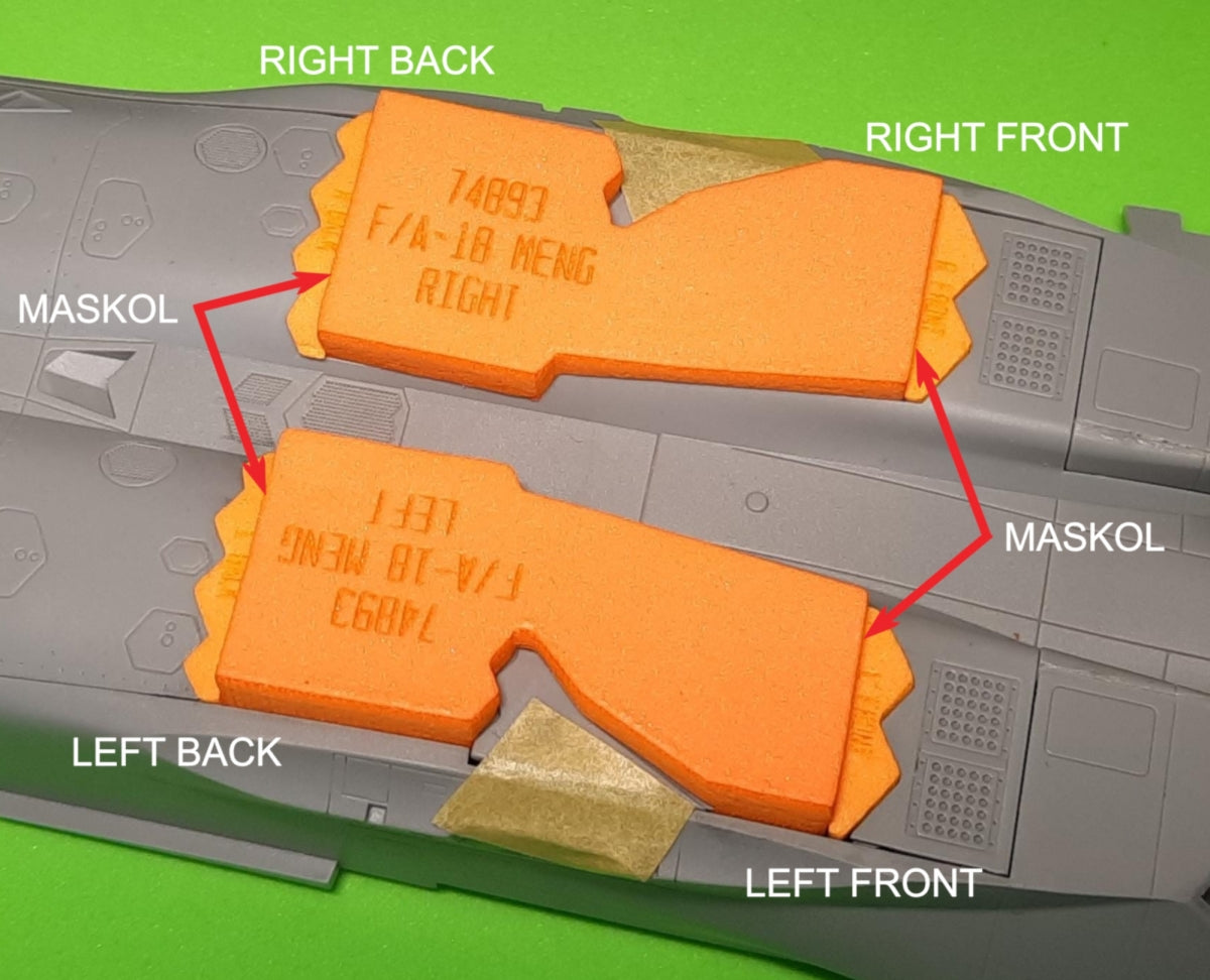 Omask 74893 F/A-18E / F / EA-18G wheelbay plugs (for Meng) 1/48 – image 2