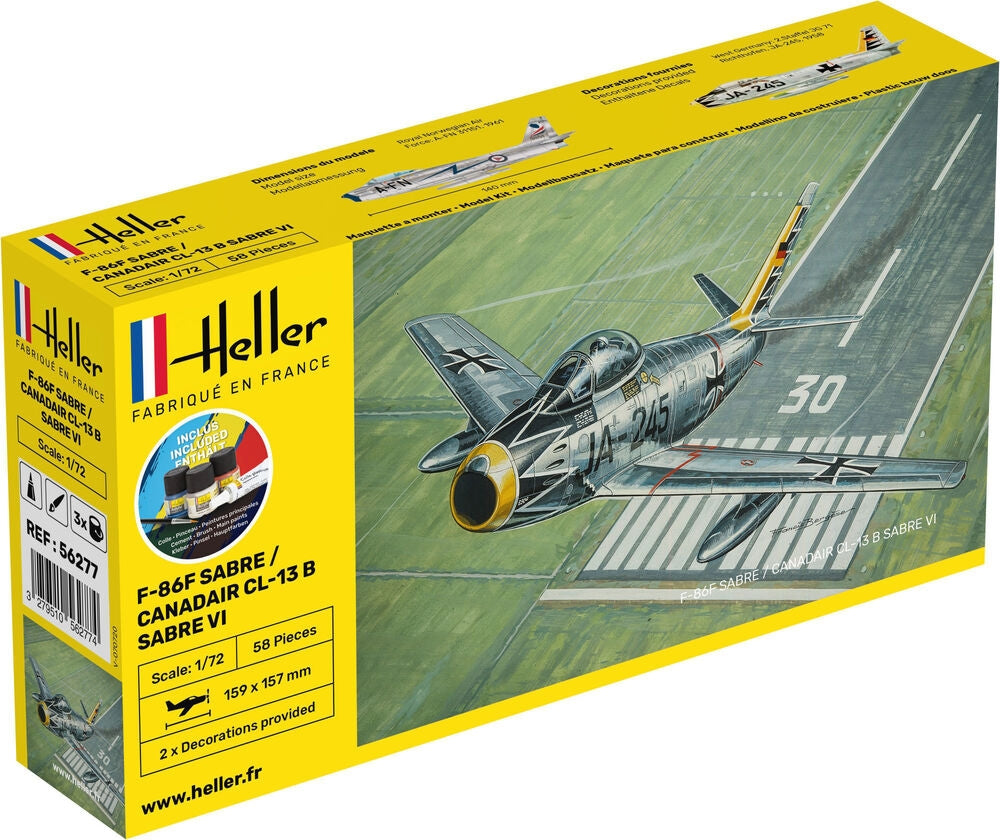 Heller 56277 F-86F SABER / CANADAIR CL-13 B SABER VI - Starter Kit 1/72