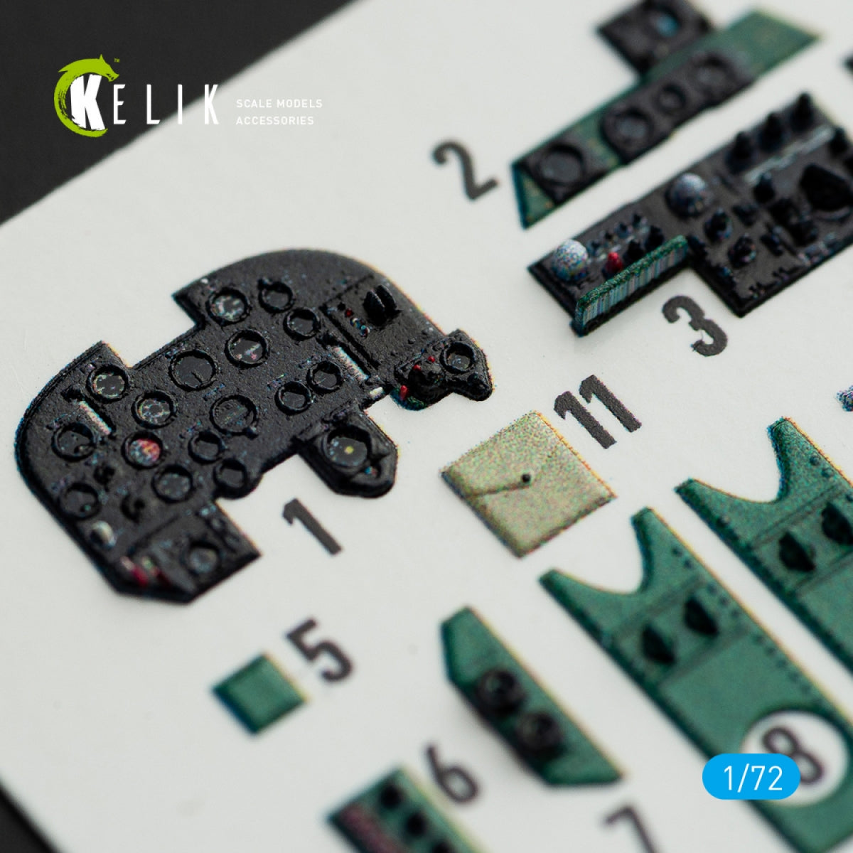KELIK K72060 M6A1 SEIRAN INTERIOR 3D DECALS FOR TAMIYA KIT 1/72 – immagine 5