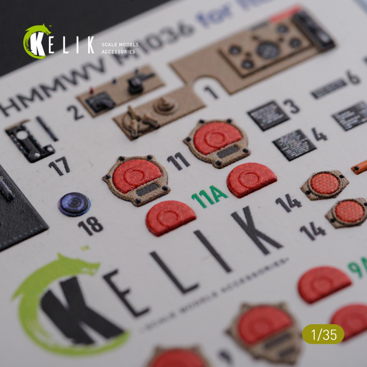 KELIK K35024 HUMVEE HMMWV M1036 with TOW Desert version Interior 3D Decal for Italeri kit 1/35 – image 9