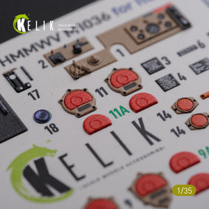 KELIK K35024 HUMVEE HMMWV M1036 with TOW Desert version Interior 3D Decal for Italeri kit 1/35 – image 9