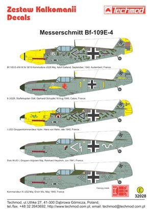 Techmod 32028 - Messerschmitt Bf 109E-4 1/32 – Bild 2