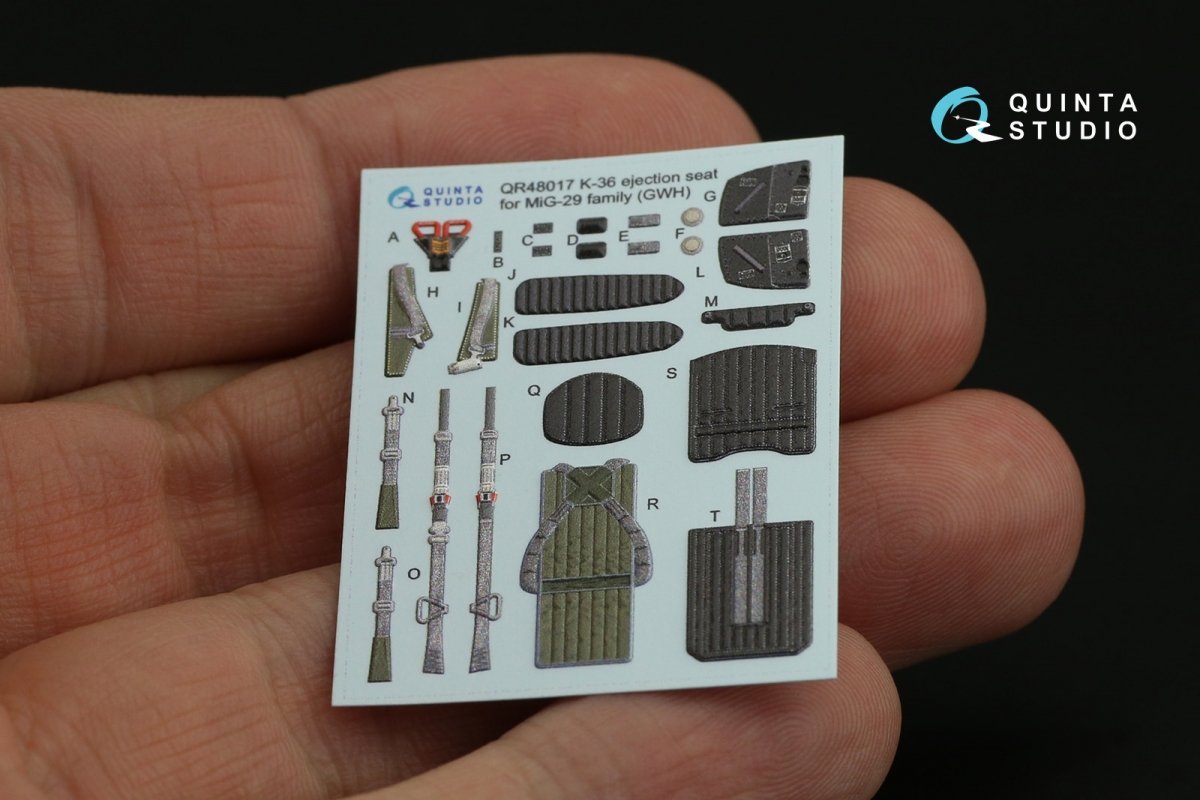 Quinta Studio QR48017 K-36 ejection seat for MiG-29 family ( GWH ) 1/48 – imagen 9