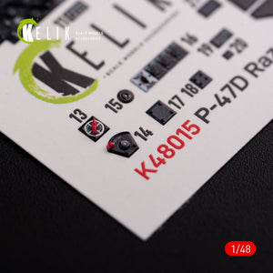 KELIK K48015 P-47D &amp;quot;Razorback&amp;quot; interior 3D decals for Tamiya kit 1/48 – immagine 7