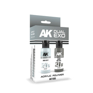 AK Interactive AK1565 DUAL EXO SET 21 – 21A SILVER &amp;amp; 21B GUN METAL