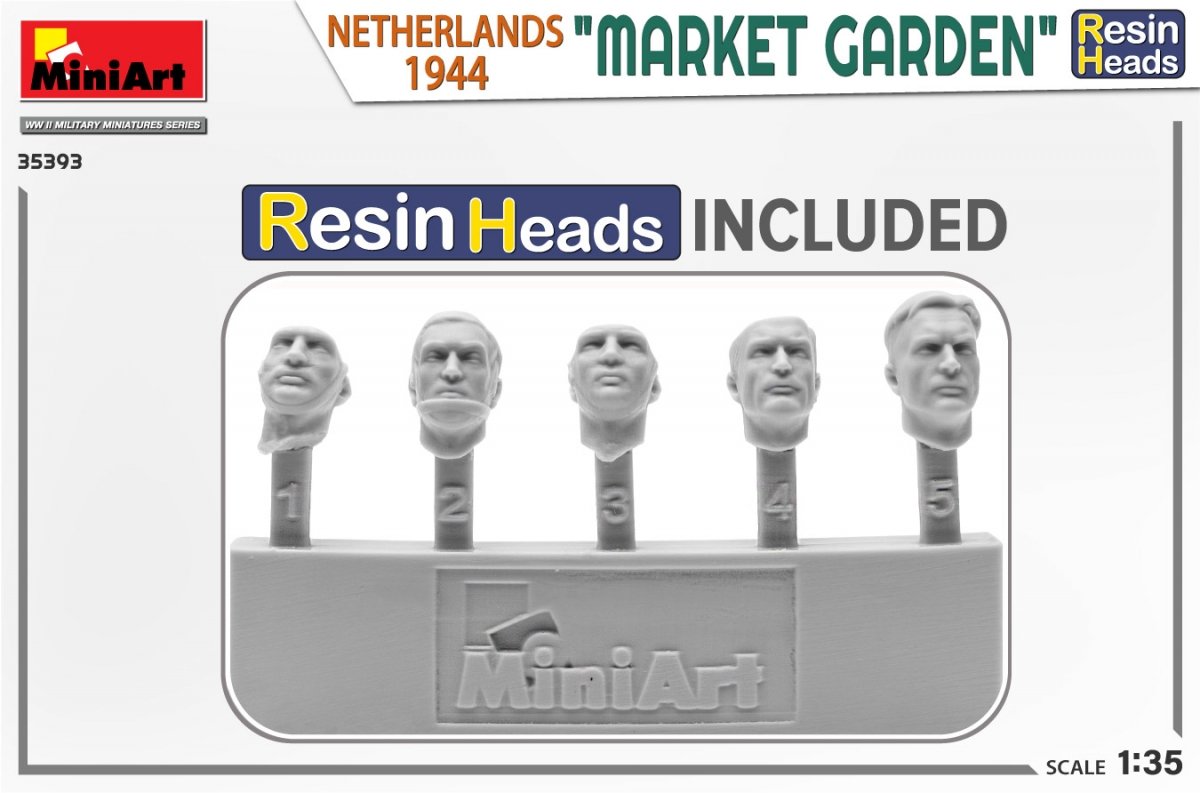 MiniArt 35393 MARKET GARDEN NETHERLANDS 1944. RESIN HEADS 1/35 – image 2