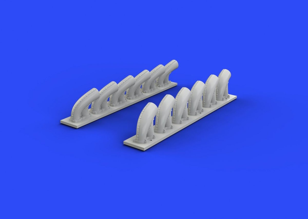 Eduard 632081 P-39Q/ N exhaust stacks KITTY HAWK 1/32 – image 3