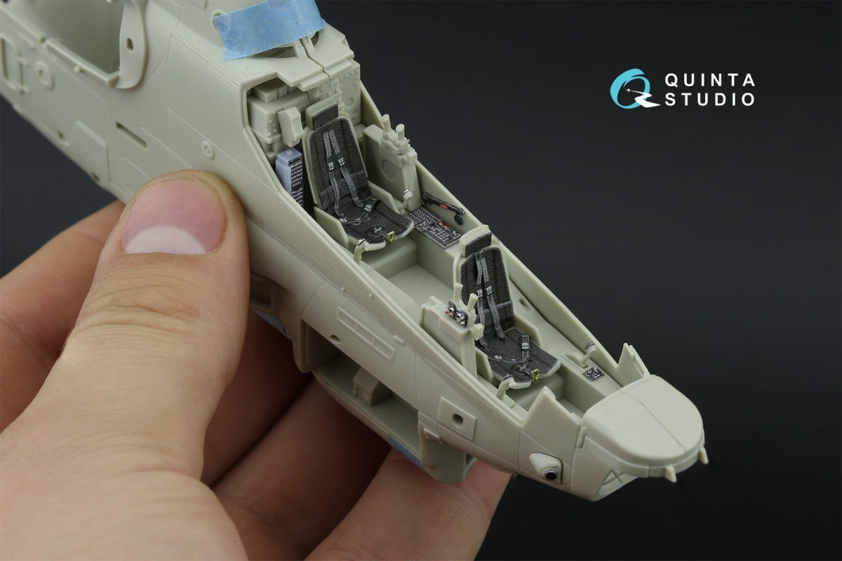 Quinta Studio QD+48535 AH-1Z Zulu Cobra/Viper 3D-Printed &amp;amp; colored Interior on decal paper (KittyHawk) (with 3D-printed resin parts) 1/48 – image 10