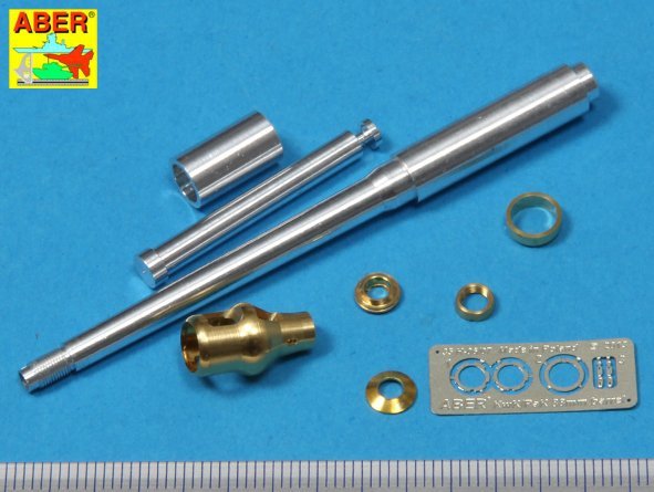 Aber 35L-076n 88mm KwK36/L56 barrel for German Tank Tiger I, Ausf. E - with early muzzle brake 1/35 – image 2