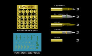 AFV Club AG35030 US105mm HOWITZER AMMO SET 1/35 – Bild 2