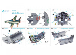 Quinta Studio QD48220 F-5A 3D-Printed &amp;amp; colored Interior on decal paper (Kinetic) 1/48 – image 12