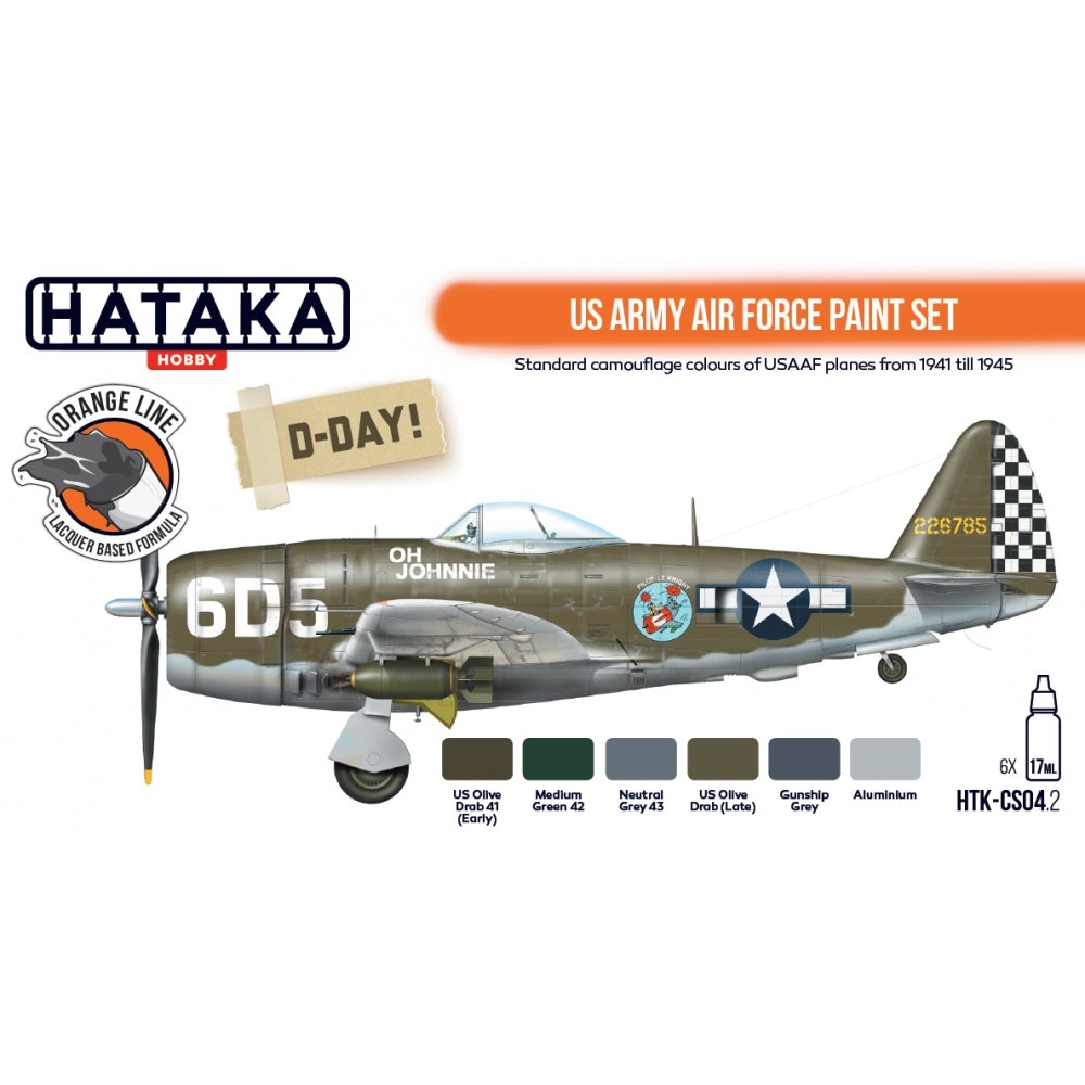 Hataka HTK-CS04.2 US Army Air Force paint set (6x17ml) – Bild 3