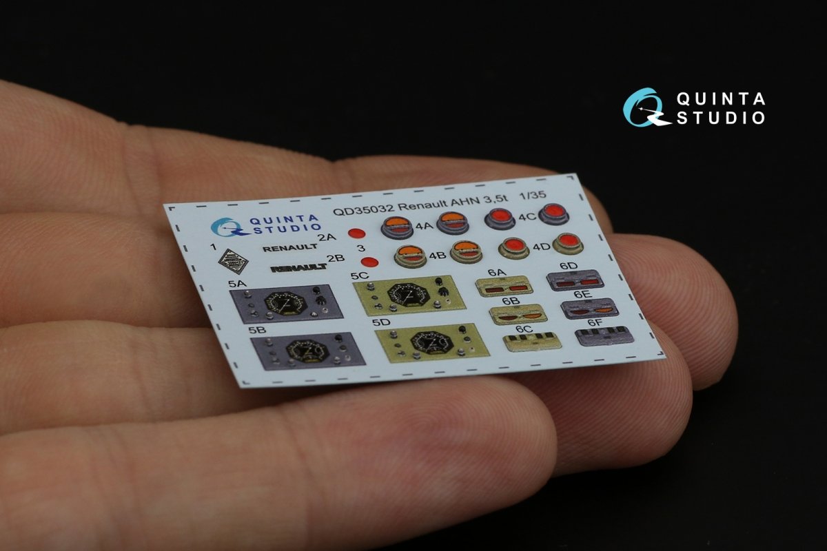 Quinta Studio QD35032 Renault AHN 3.5t 3D-Printed &amp;amp; coloured Interior on decal paper ( ICM ) 1/35 – zdjęcie 7