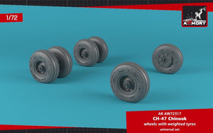 Armory Models AW72317 CH-47 Chinook wheels w/ weighted tires 1/72 – image 2