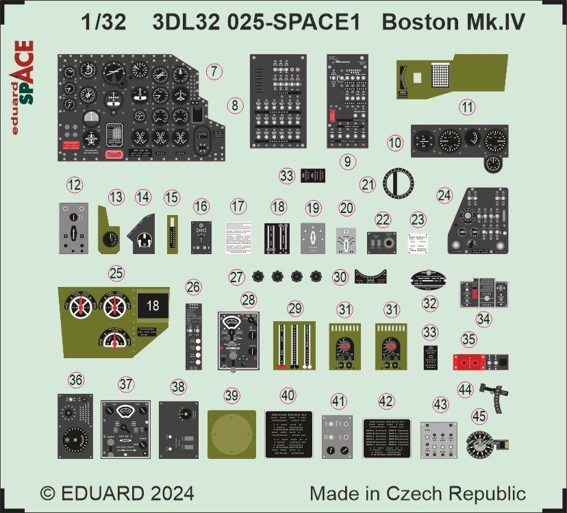 Eduard 3DL32025 Boston Mk. IV SPACE HONG KONG MODELS 1/32 – image 3