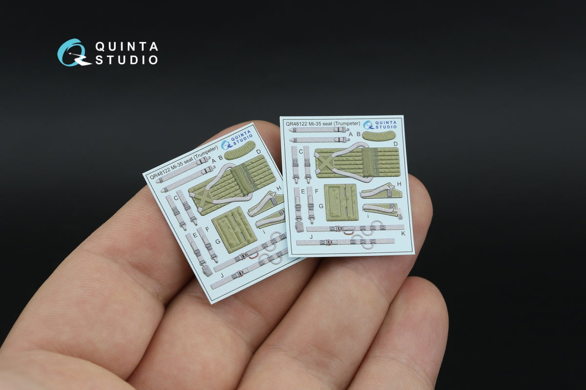 Quinta Studio QD48629 Mi-35 3D-Printed &amp; coloured Interior on decal paper (Trumpeter) 1/48
