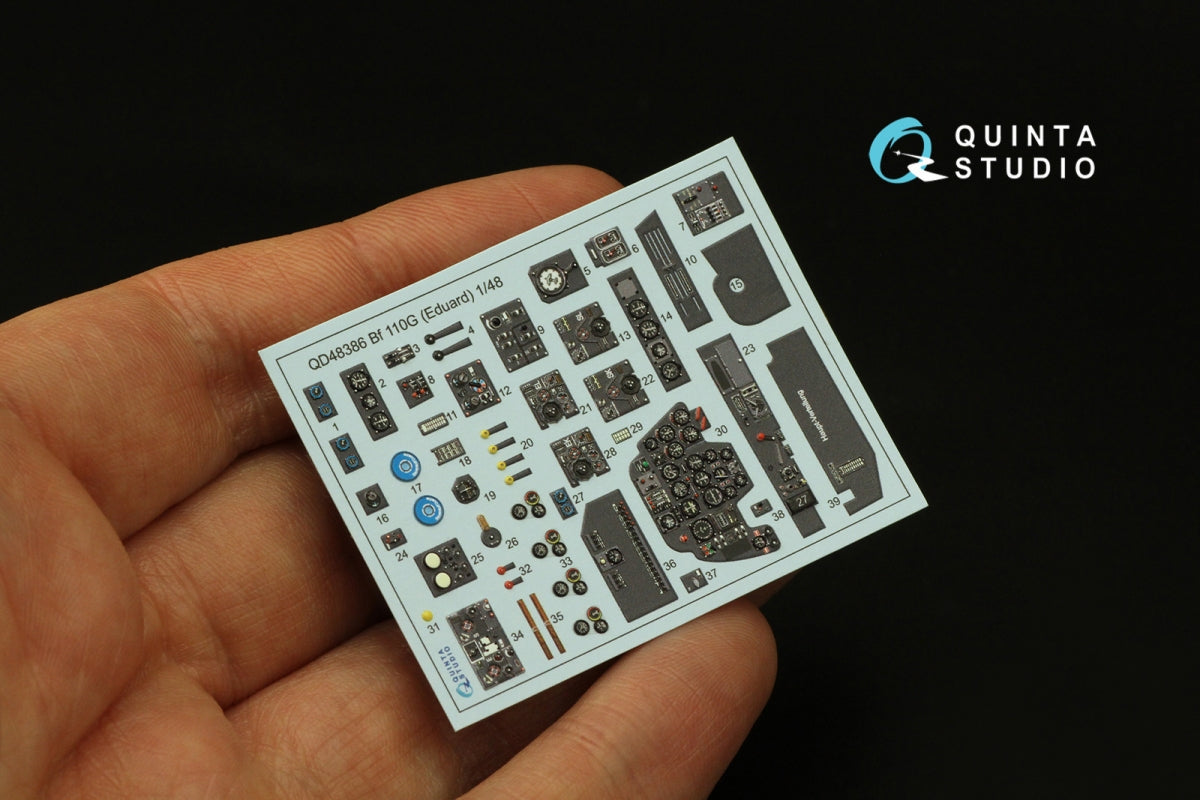 Quinta Studio QD48386 BF 110G 3D-Printed &amp;amp; colored Interior on decal paper (Eduard) 1/48 – image 4