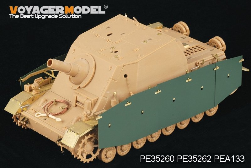 Voyager Model PEA133 WWII German Sturmpanzer IV Brummbar Early Version Side Skirts (For Tristar 35038) 1/35 – image 3