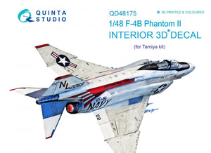 Quinta Studio QD48175 F-4B 3D-Printed &amp;amp; colored Interior on decal paper (for Tamiya kit) 1/48