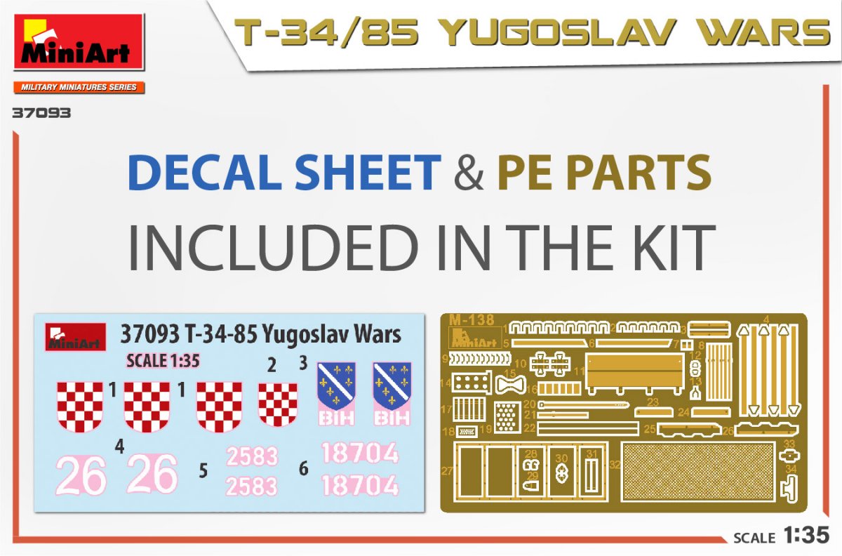 MiniArt 37093 T-34/85 YUGOSLAV WARS 1/35 – immagine 2