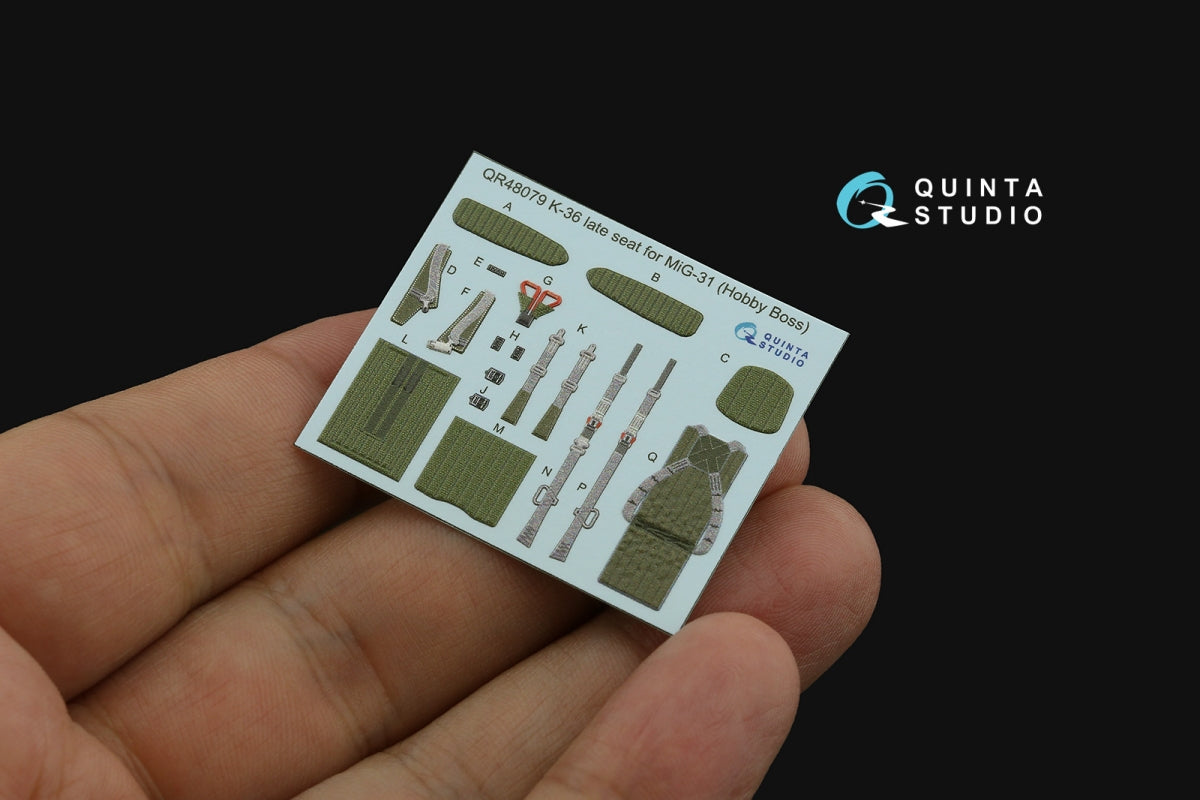 Quinta Studio QD48505 MiG-31BM 3D-Printed &amp;amp; colored Interior on decal paper (Hobby Boss) 1/48 – immagine 6