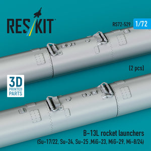 RESKIT RS72-0529 B-13L rocket launchers (2 pcs) (3D Printed) 1/72 – immagine 3