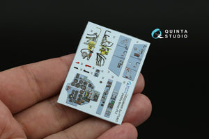 Quinta Studio QDS+48409 Su-17UM3 3D-Printed &amp; coloured Interior on decal paper (Hobby Boss) (Small version) (with 3D-printed resin parts) 1/48