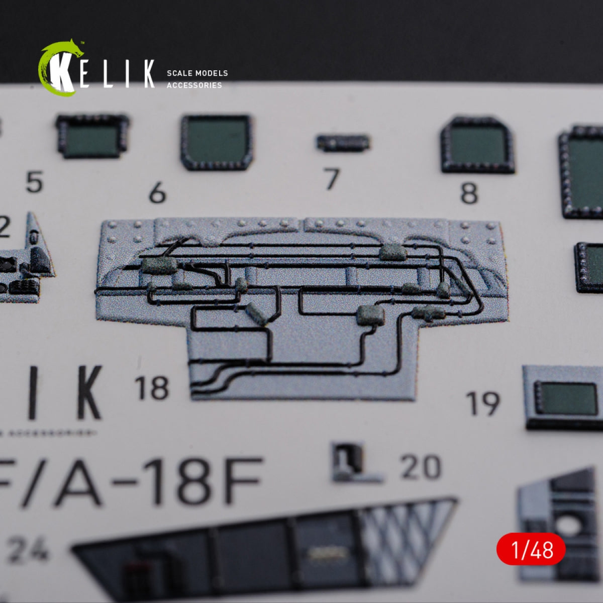 KELIK K48078 F/A-18F Super Hornet interior 3D decals for MENG kit 1/48 – image 8