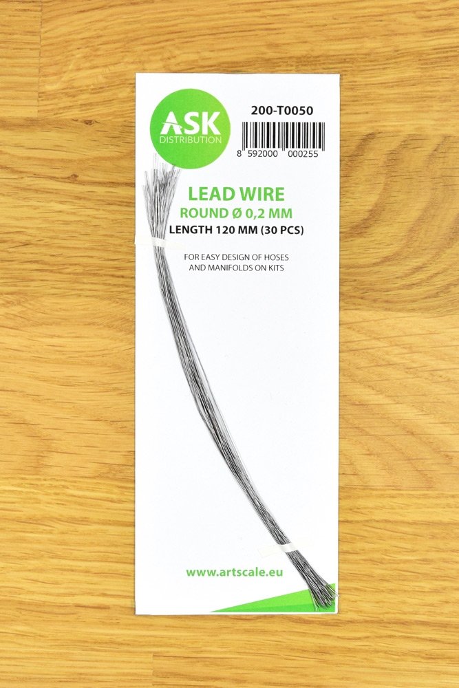 ASK T0050 Lead Wire Round Ø 0.2 mm x 120 mm (30 pcs)