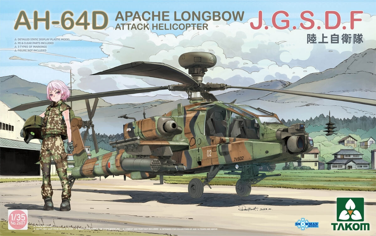 Takom 2607 AH-64D Apache Longbow Attack Helicopter JGSDF 1/35