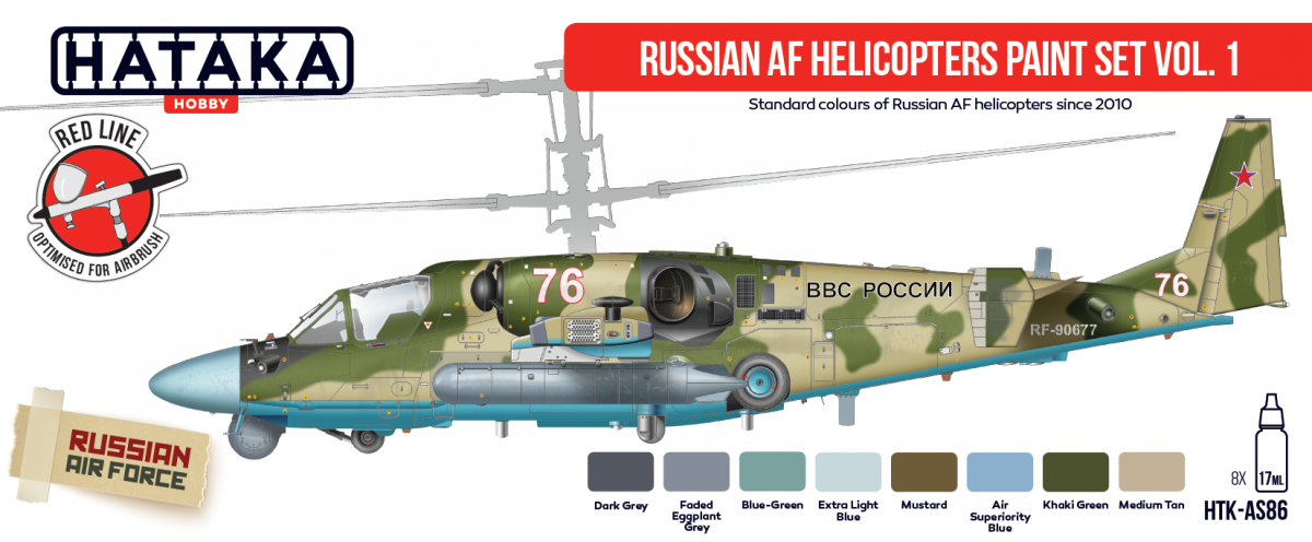 Hataka HTK-AS86 Russian AF Helicopters paint set vol. 1 8x17 – image 2