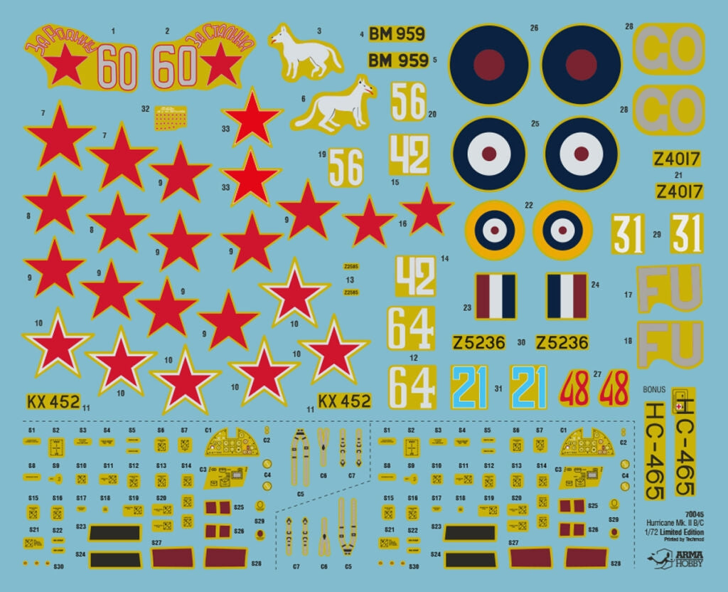 Arma Hobby 70045 Hurricane Mk II A/B/C Eastern Front Deluxe Set 1/72 – imagen 3