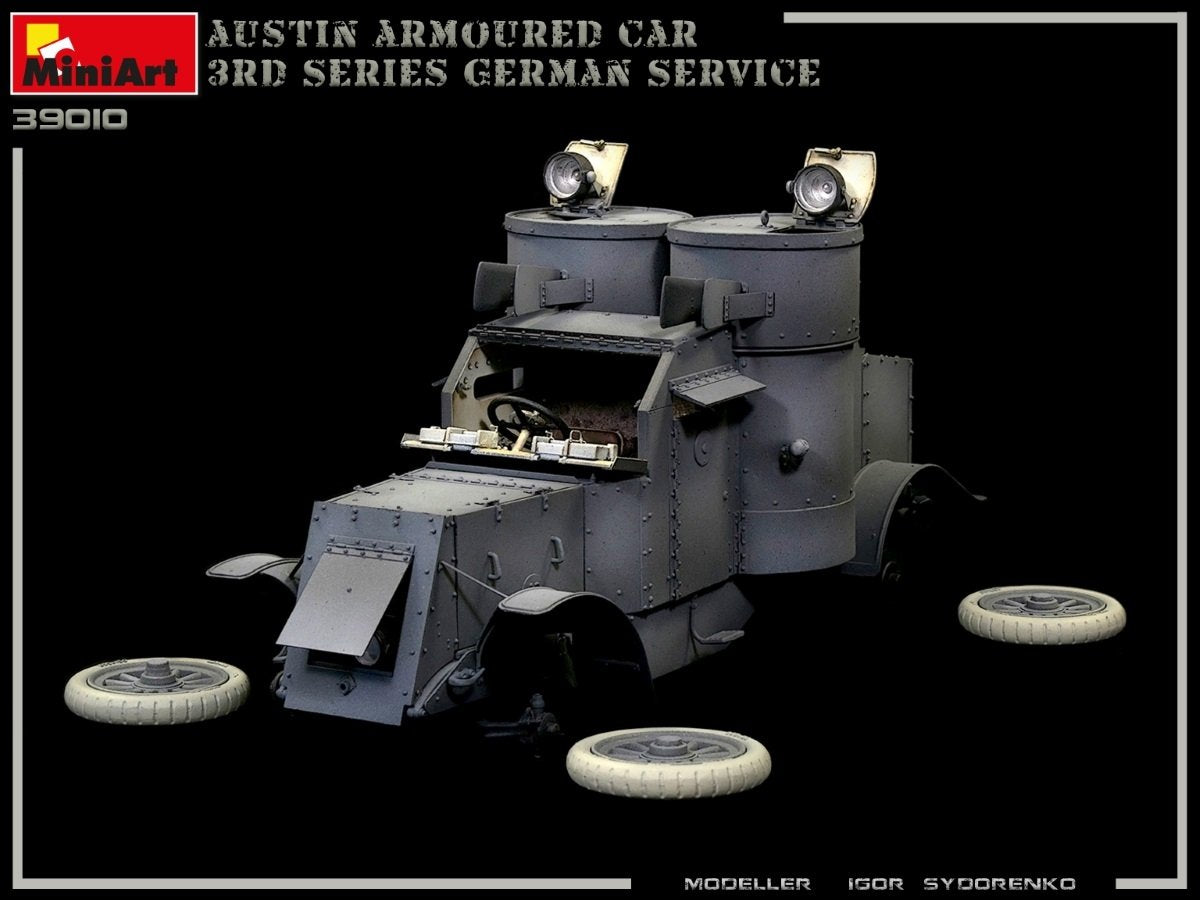 Miniart 39010 AUSTIN ARMORED CAR 3rd SERIES: GERMAN, AUSTRO-HUNGARIAN, FINNISH SERVICE. INTERIOR KIT 1/35 – immagine 5