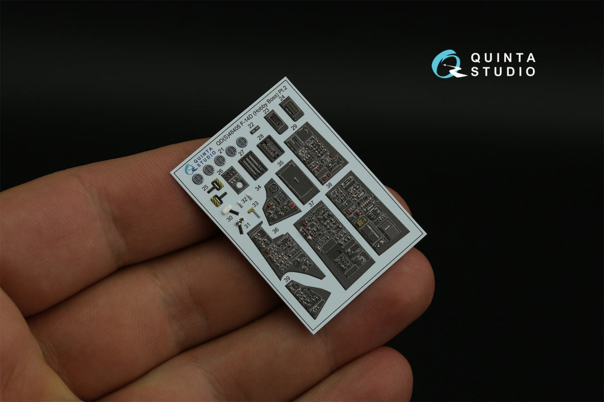 Quinta Studio QDS-48405 F-14D 3D-Printed &amp;amp; colored Interior on decal paper (Hobby Boss) (Small version) 1/48 – image 3